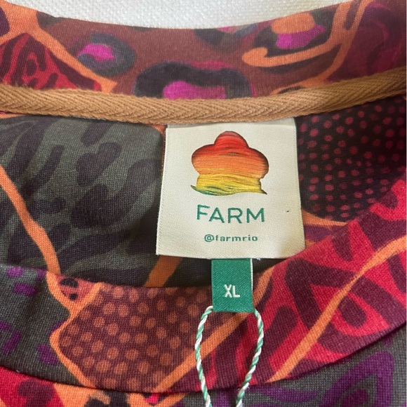 NWT Size XL FARM RIO Hidden Animals Beaded Balls Crewneck Cotton Sweatshirt Boho - Picture 11 of 12